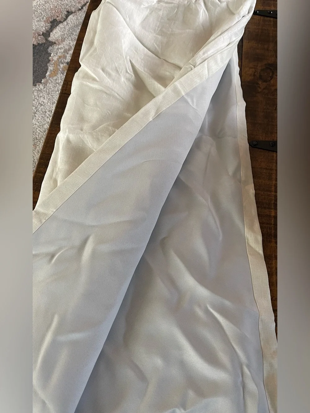 NWOT Quince European Linen Room Darkening Curtain - Single, 48 X 108 (Ivory)